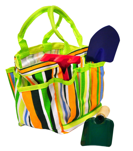 JustForKids Kids Garden Tools Set with Tote