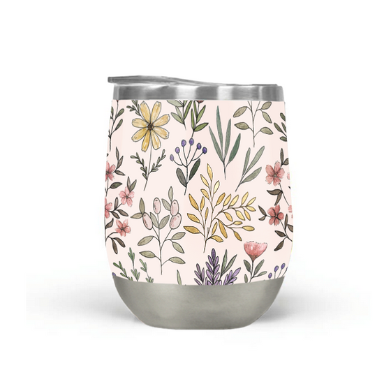 Spring Botanical Stemless Wine Tumbler